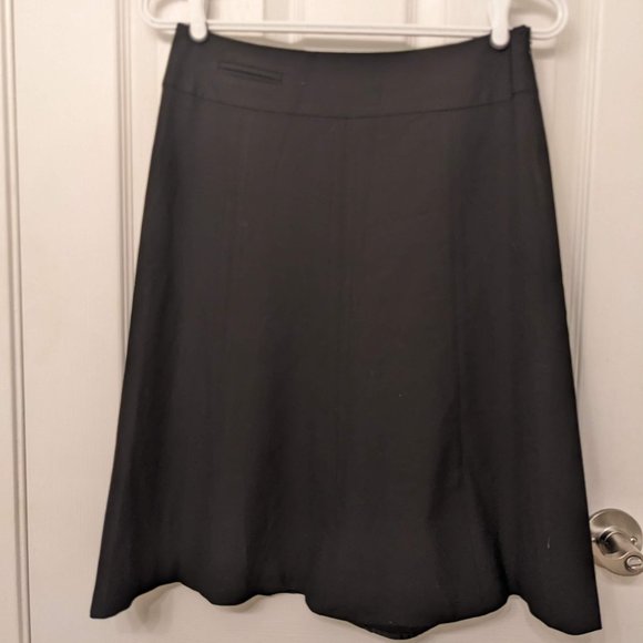 Ann Taylor Loft Midi Knee Length Black Dress - Picture 3 of 3